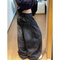 Black Womens Jeans High Waist Vintage Design Hip Hop Straight Baggy Denim Pants Street American Style Wide Leg Denim Trouser
