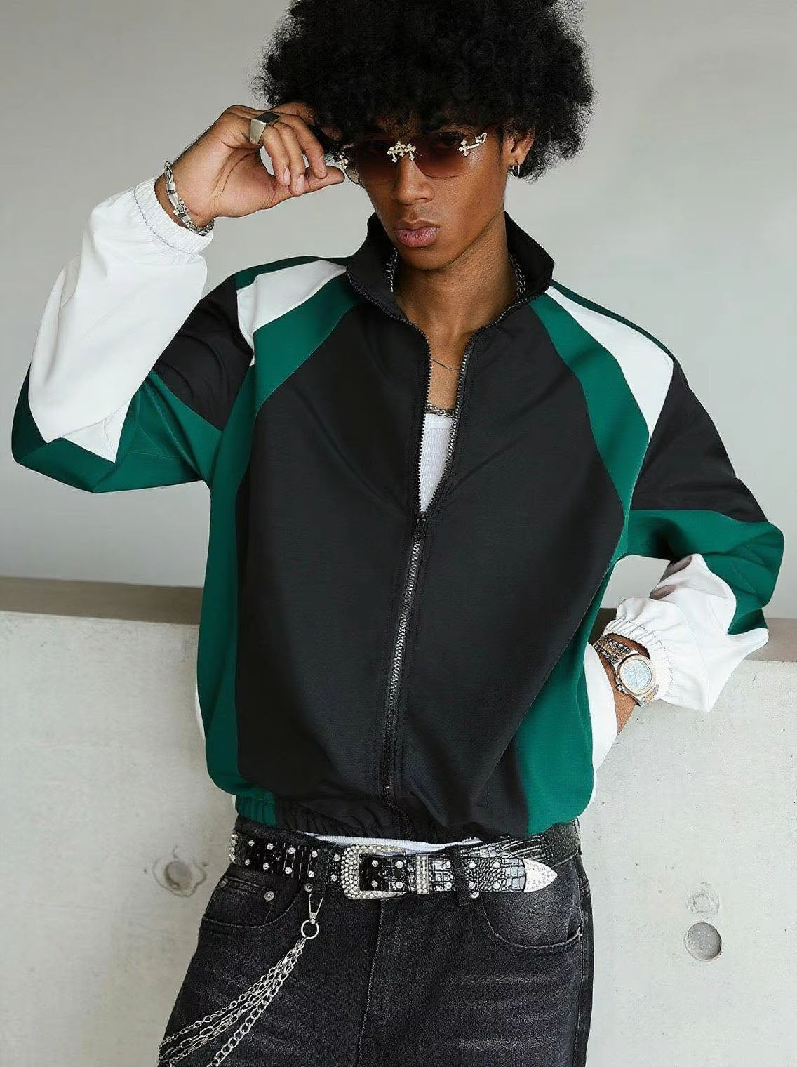 Men's color-blocked jacket, lightweight, casual, travel, windproof and wear-resistant, high-quality fabric, boyfriend gift