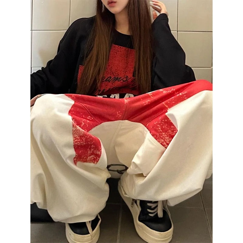 Women White Baggy Jeans Harajuku Vintage Wide Leg Denim Trousers Oversize Jeans Long Pants Japanese 2000s Style Clothes 2026