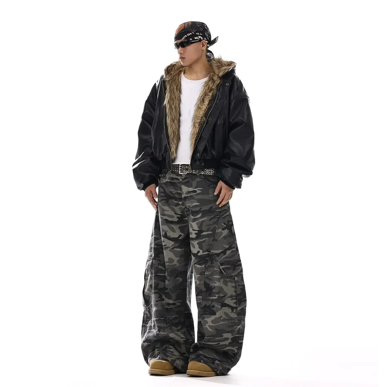 Camouflage Curved Knife Jeans Gothic Streetwear Sweatpants Graphic Baggy Casual Pants American Vintage Mens Jeans