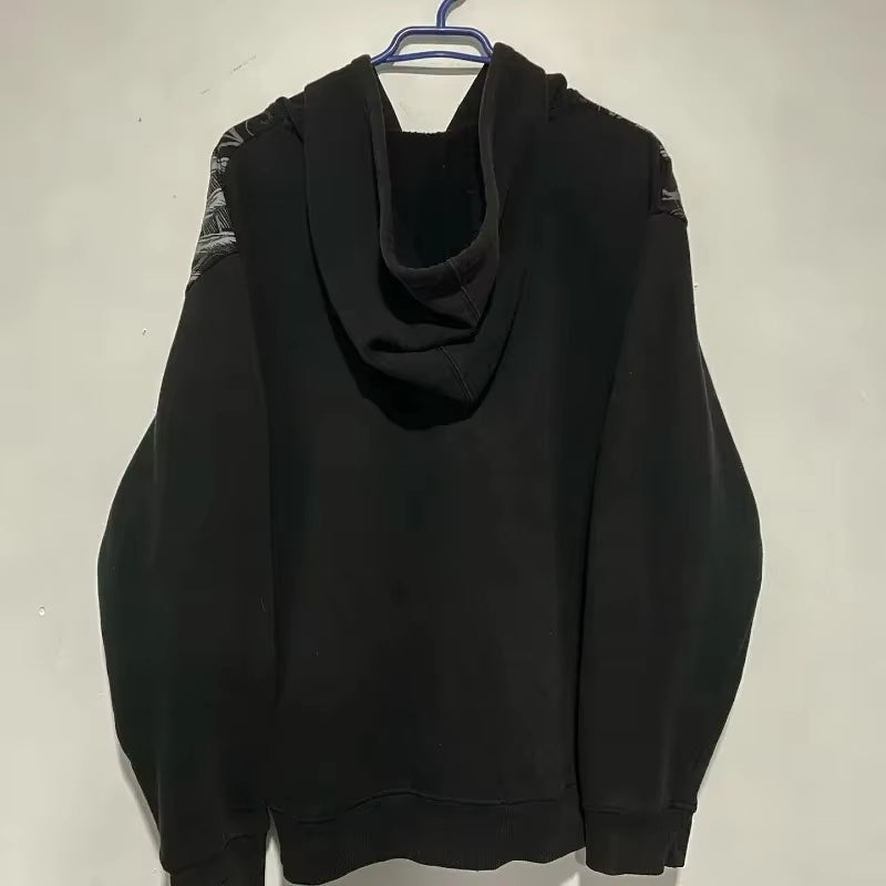 Korean Fashion Simple Gray Double Sided Oversized Zipper Hoodie Women New Harajuku Gothic Casual Joker Couple Sweatshirt