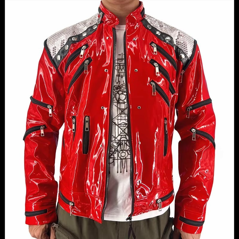 Michael Jackson Costumes Jacket Beat It for Adults Cosplay Impersonate Halloween Christmas