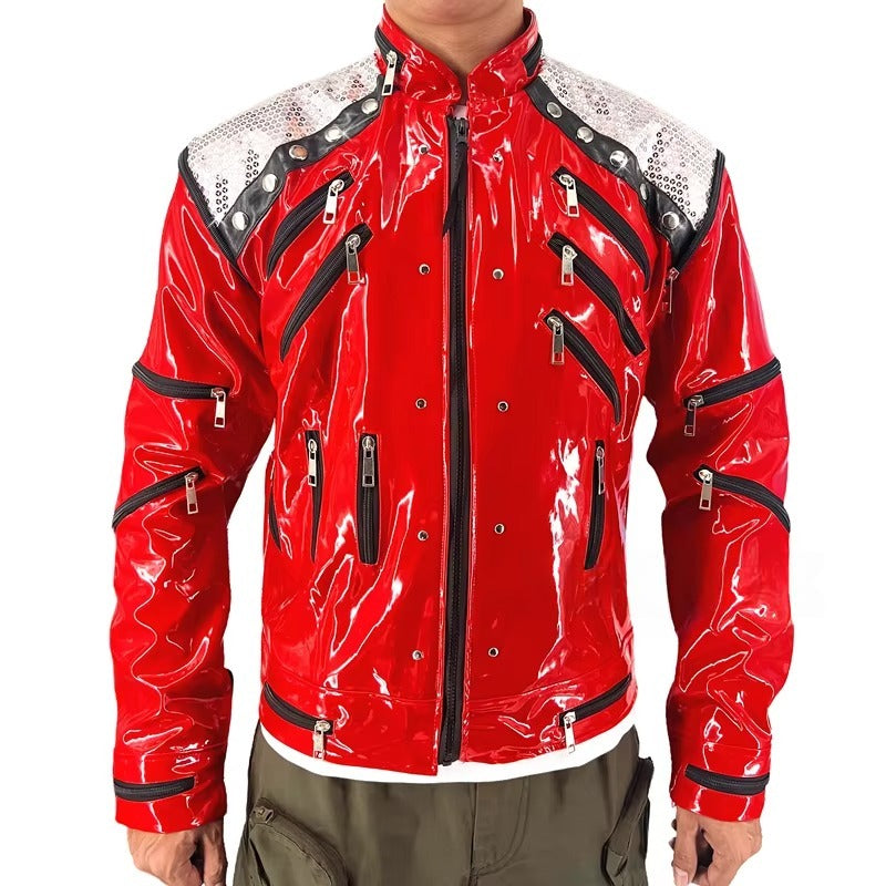Michael Jackson Costumes Jacket Beat It for Adults Cosplay Impersonate Halloween Christmas