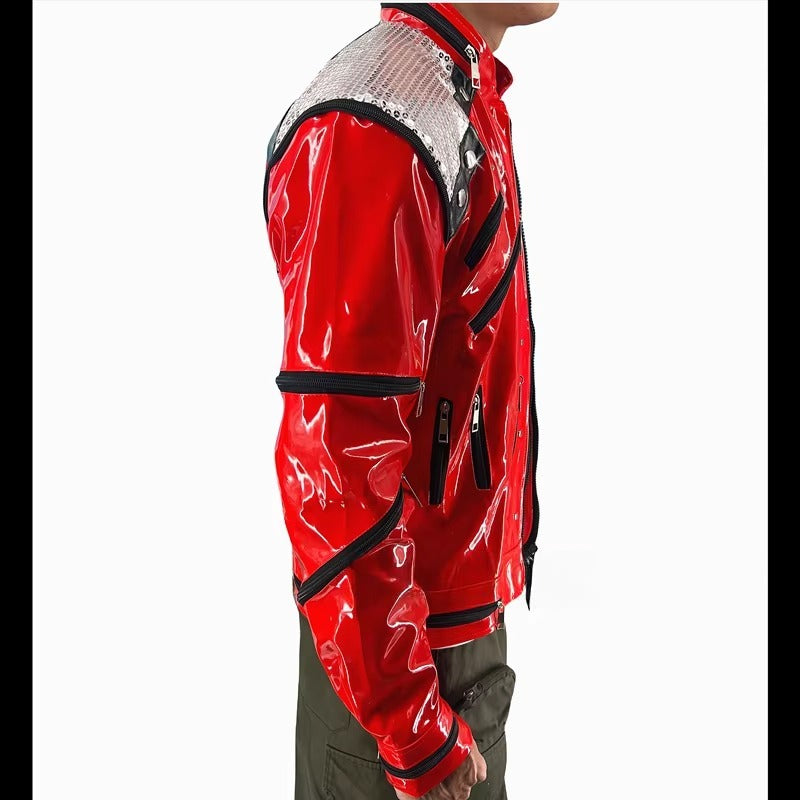 Michael Jackson Costumes Jacket Beat It for Adults Cosplay Impersonate Halloween Christmas