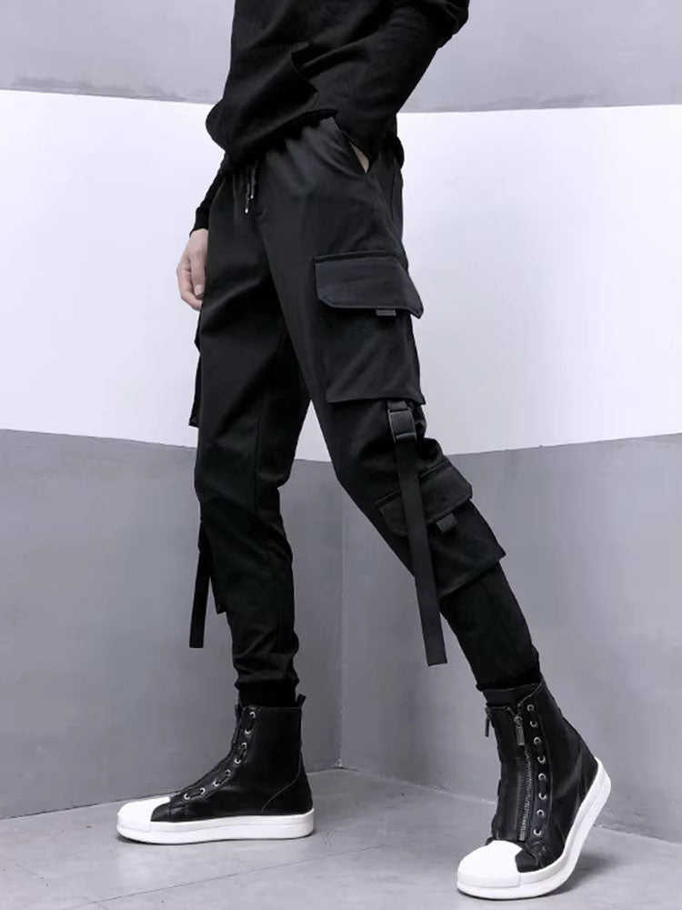 New 2026 Black Cargo Pants Men Summer Hip Hop Streetwear Harajuku Pockets Harem Trousers Joggers Pant Man and Women