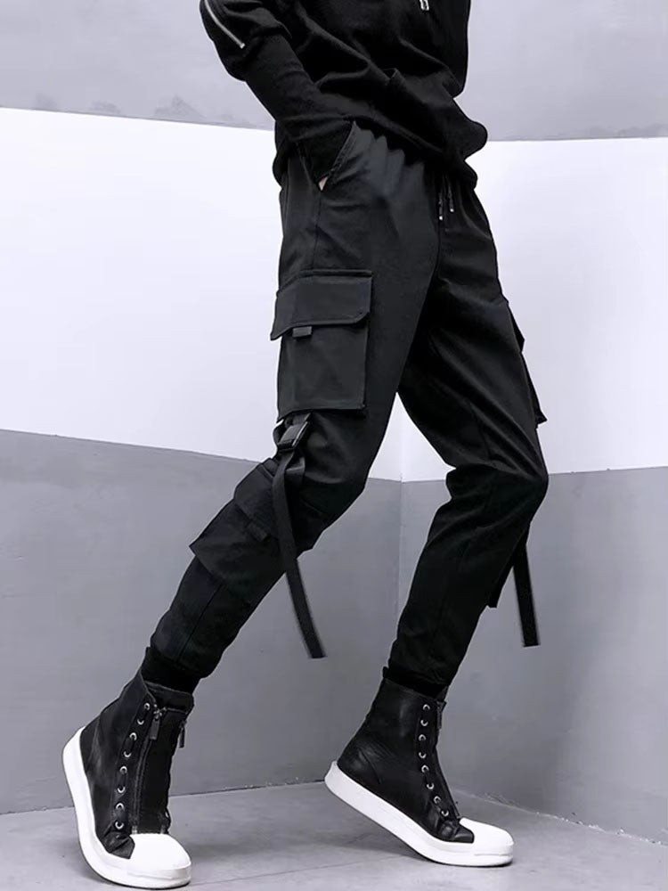 New 2026 Black Cargo Pants Men Summer Hip Hop Streetwear Harajuku Pockets Harem Trousers Joggers Pant Man and Women