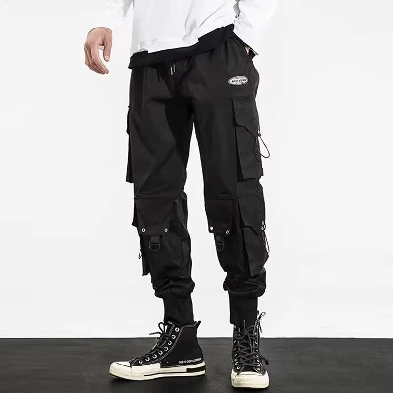 Trendy Streetwear Quick Dry Ice Silk Pants Men Classic Cargo Pants Man Summer Thin New Style Straight Leg Versatile Casual Pants