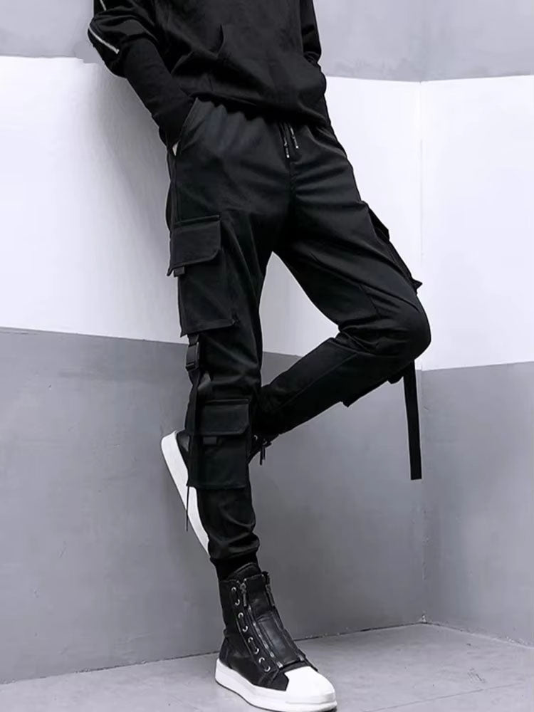 New 2026 Black Cargo Pants Men Summer Hip Hop Streetwear Harajuku Pockets Harem Trousers Joggers Pant Man and Women