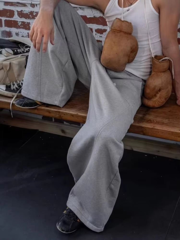 2026 Street Hip-hop Goth Harajuku Fashion Versatile Straight Wide-leg Pants Men American Retro Casual Loose Trousers Women