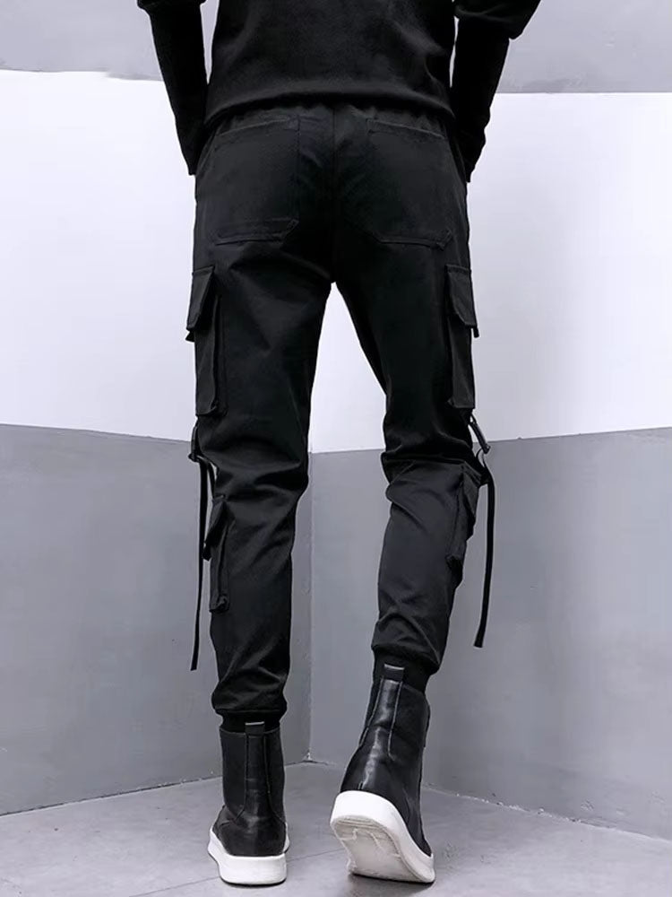 New 2026 Black Cargo Pants Men Summer Hip Hop Streetwear Harajuku Pockets Harem Trousers Joggers Pant Man and Women