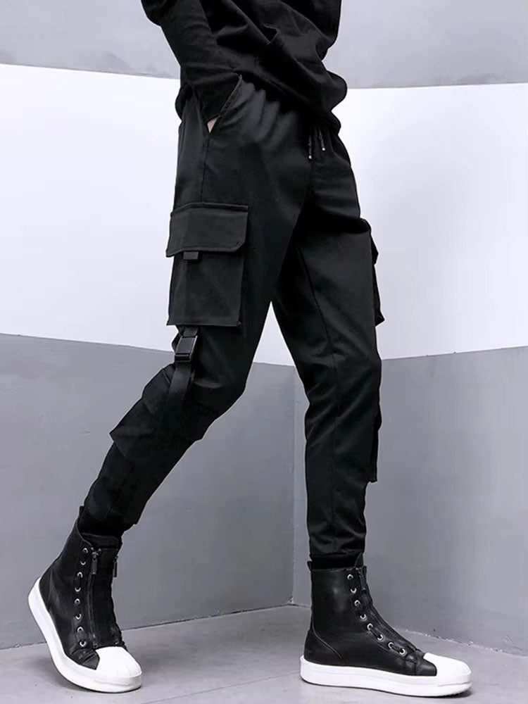 New 2026 Black Cargo Pants Men Summer Hip Hop Streetwear Harajuku Pockets Harem Trousers Joggers Pant Man and Women