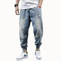 New Hip Hop Harem Jeans Pants Men Loose Joggers Denim Casual Sweatpants Korea Ankle Length Trousers Streetwear Male Clothes