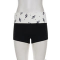 SUCHCUTE Music Note Print Elastic Shorts Women Skinny Low-waisted Mini Short Streetwear Slim Bottoms Summer Casual Homewear