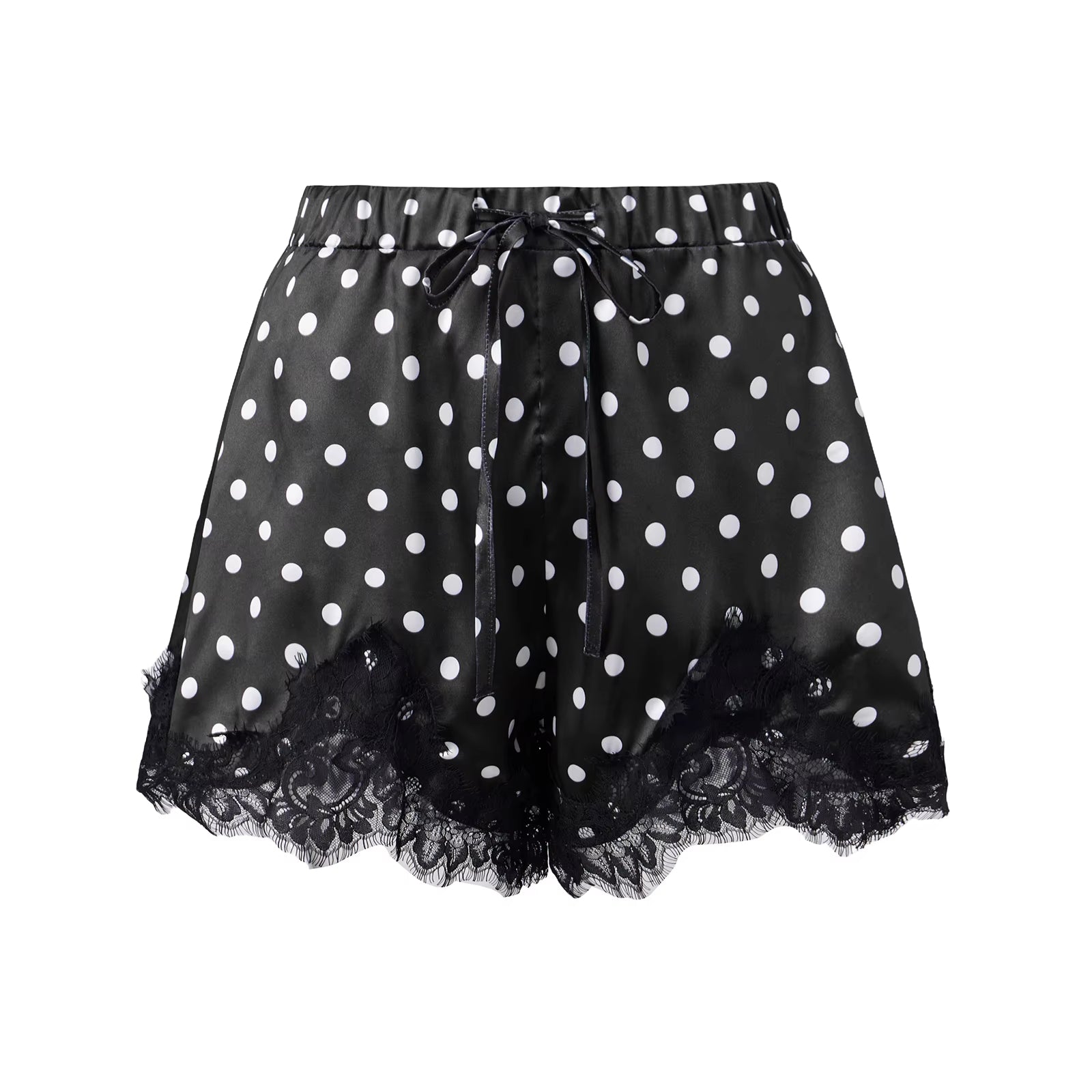 Womens Polka Dot Pajama Shorts Casual Elastic Waist Lounge Shorts Summer Short Pants with Pockets Streetwear