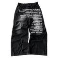 American retro patterned alphabet men jeans personalized street clothing goth men and women fashion casual pants