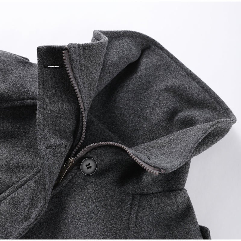 Fashion Short Woolen Coat For Women Stand Collar Full Sleeve Loose Zipper Jacket Female 2026 Autumn Winter Solid Lady Outwear