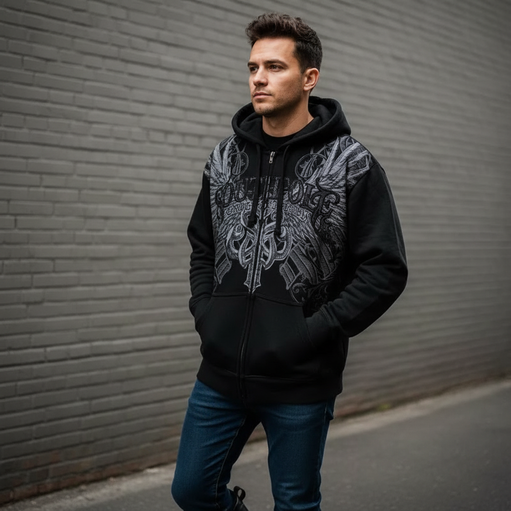 Korean Fashion Simple Gray Double Sided Oversized Zipper Hoodie Women New Harajuku Gothic Casual Joker Couple Sweatshirt