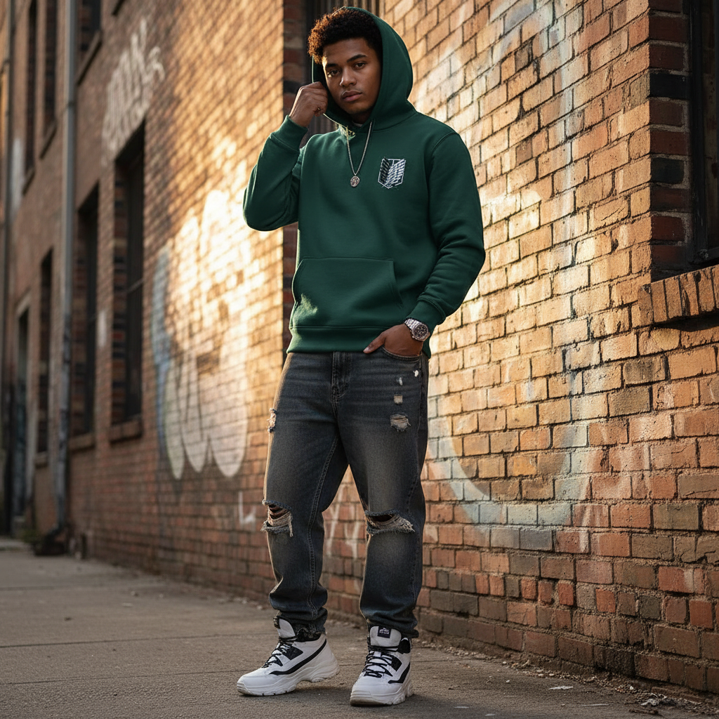 Japan Anime Attack on Titan Men Hoodies Spring Autumn Hip Hop, Casual Pullover Top Hoodie Fashion, Sweatshirts Jogging Sportswear