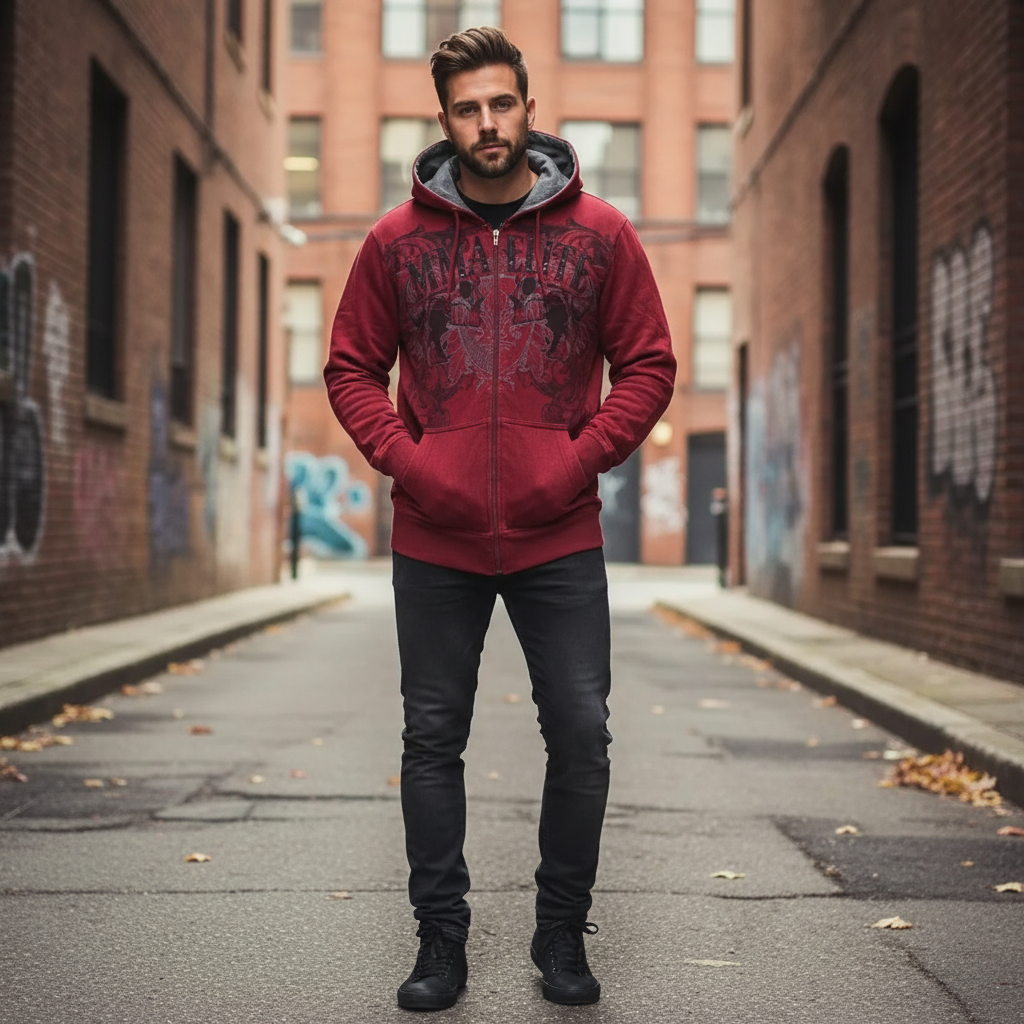 Street New Fashion Oversized Skull Print Sweater Hoodie Men Harajuku Vintage Hip Hop Popular Casual Sports Hooded Sweater