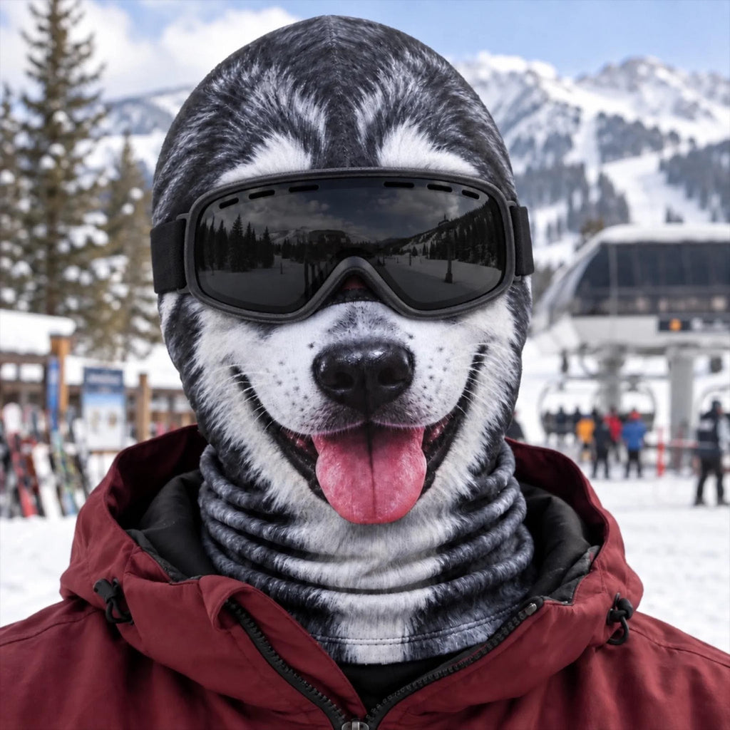 Custom Funny Animal Ski Mask, Lion Balaclava, Dog SkiMask, Novelty Winter Face Masks, Snowboarding Mask, Skiers Trip Gift