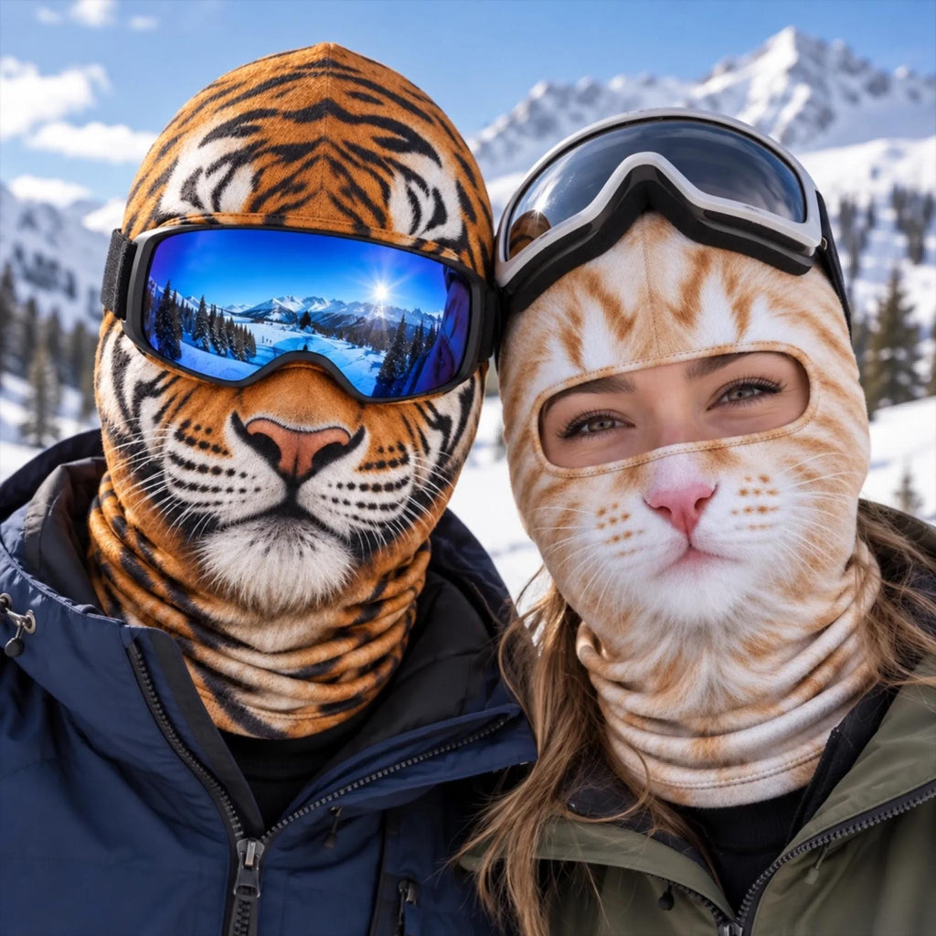 Custom Funny Animal Ski Mask, Lion Balaclava, Dog SkiMask, Novelty Winter Face Masks, Snowboarding Mask, Skiers Trip Gift