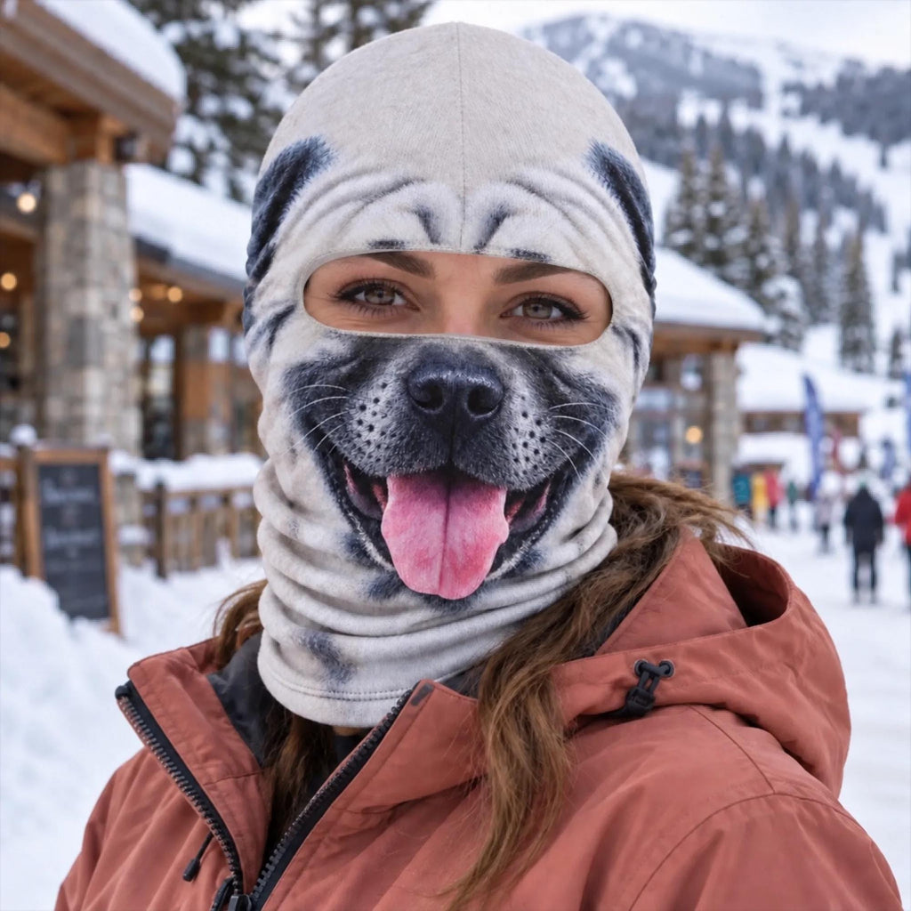 Custom Funny Animal Ski Mask, Lion Balaclava, Dog SkiMask, Novelty Winter Face Masks, Snowboarding Mask, Skiers Trip Gift