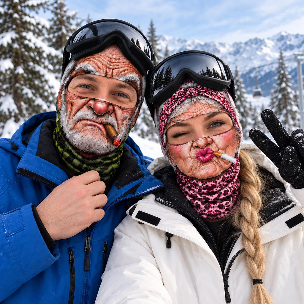 Custom Funny Face Ski Mask, Personalized Balaclava for Ski Lovers, Novelty Winter Face Covering, Birthday Gift for Skier