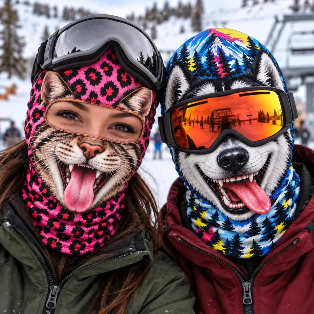 Custom Funny Face Ski Mask, Personalized Ski Lovers Gift, Ski Happens Balaclava,  Birthday Gift for Skier, Novelty Winter Ski Accessory
