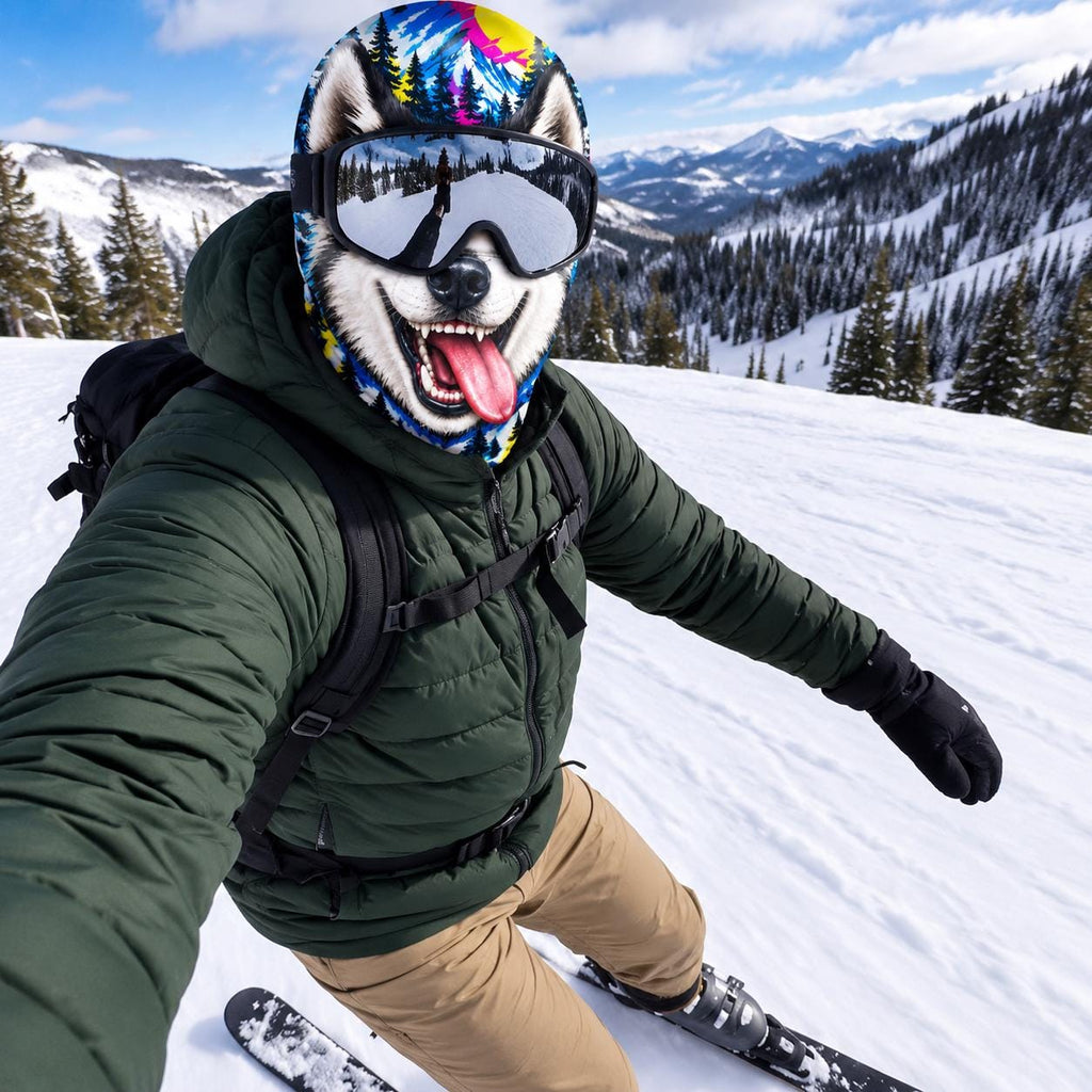 Custom Funny Face Ski Mask, Personalized Ski Lovers Gift, Ski Happens Balaclava,  Birthday Gift for Skier, Novelty Winter Ski Accessory