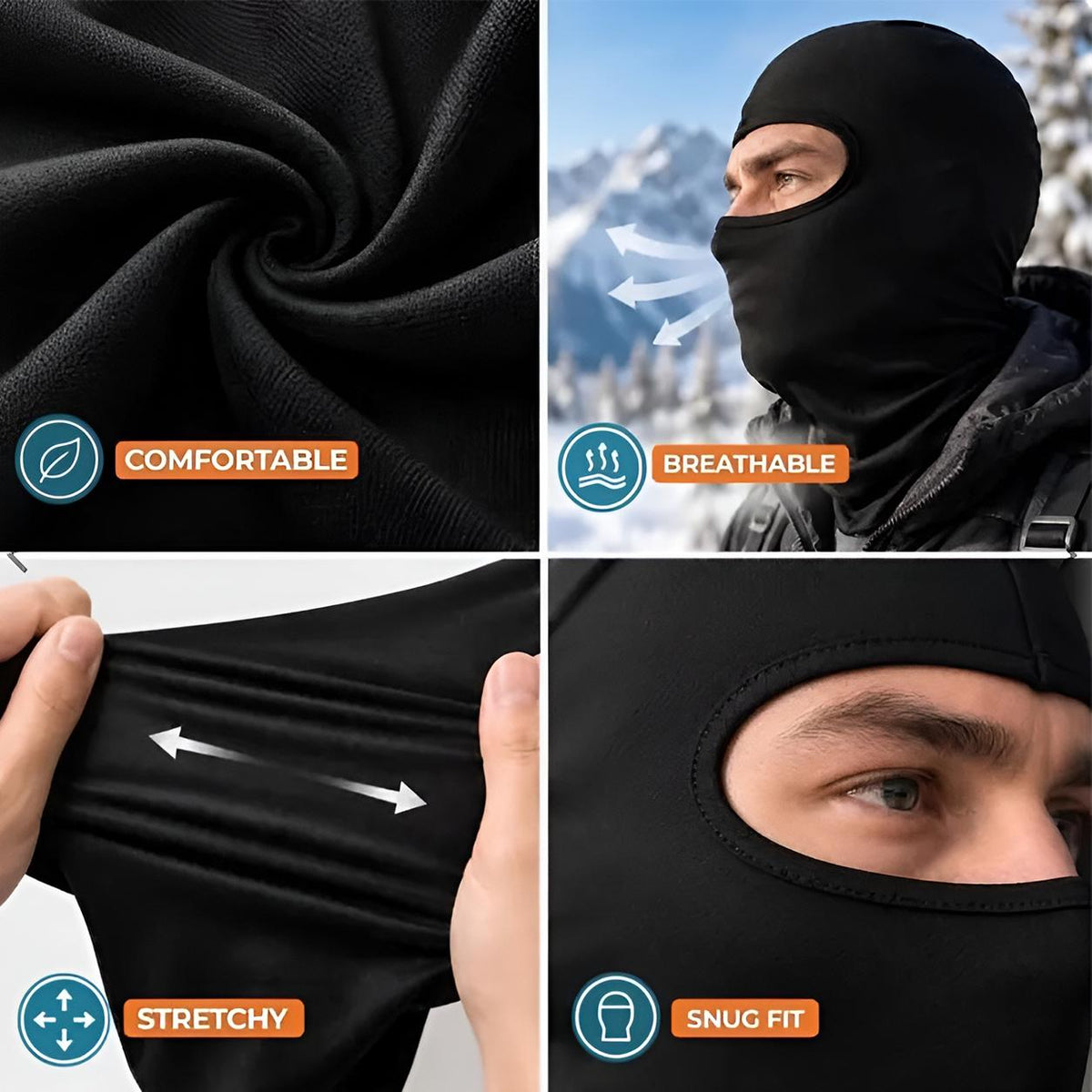 Custom Funny Face Ski Mask, Personalized Ski Lovers Gift, Ski Happens Balaclava,  Birthday Gift for Skier, Novelty Winter Ski Accessory