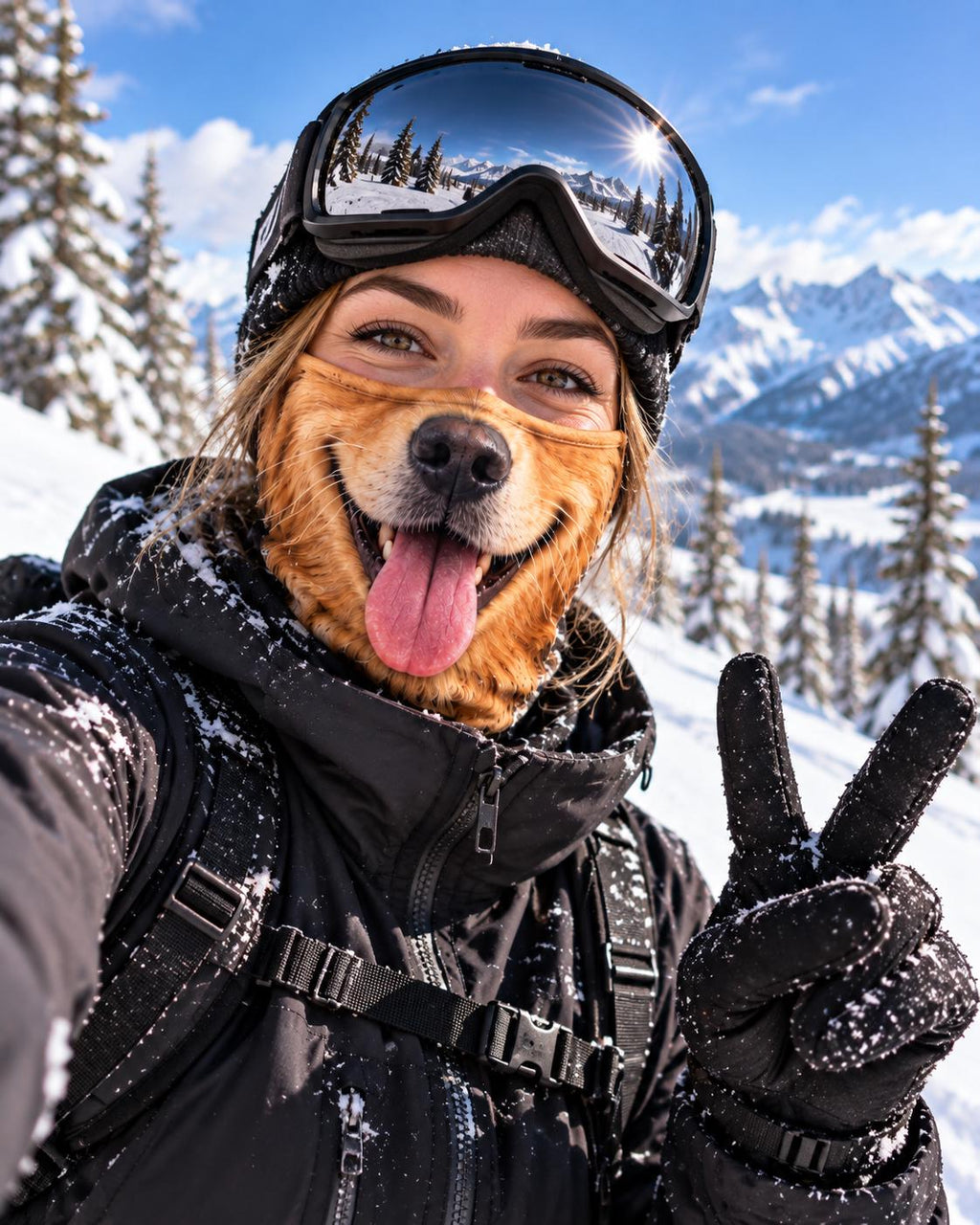 Custom Pet Face Balaclava Mask, Dog Cat Photo Ski Mask, Winter Fun Gift