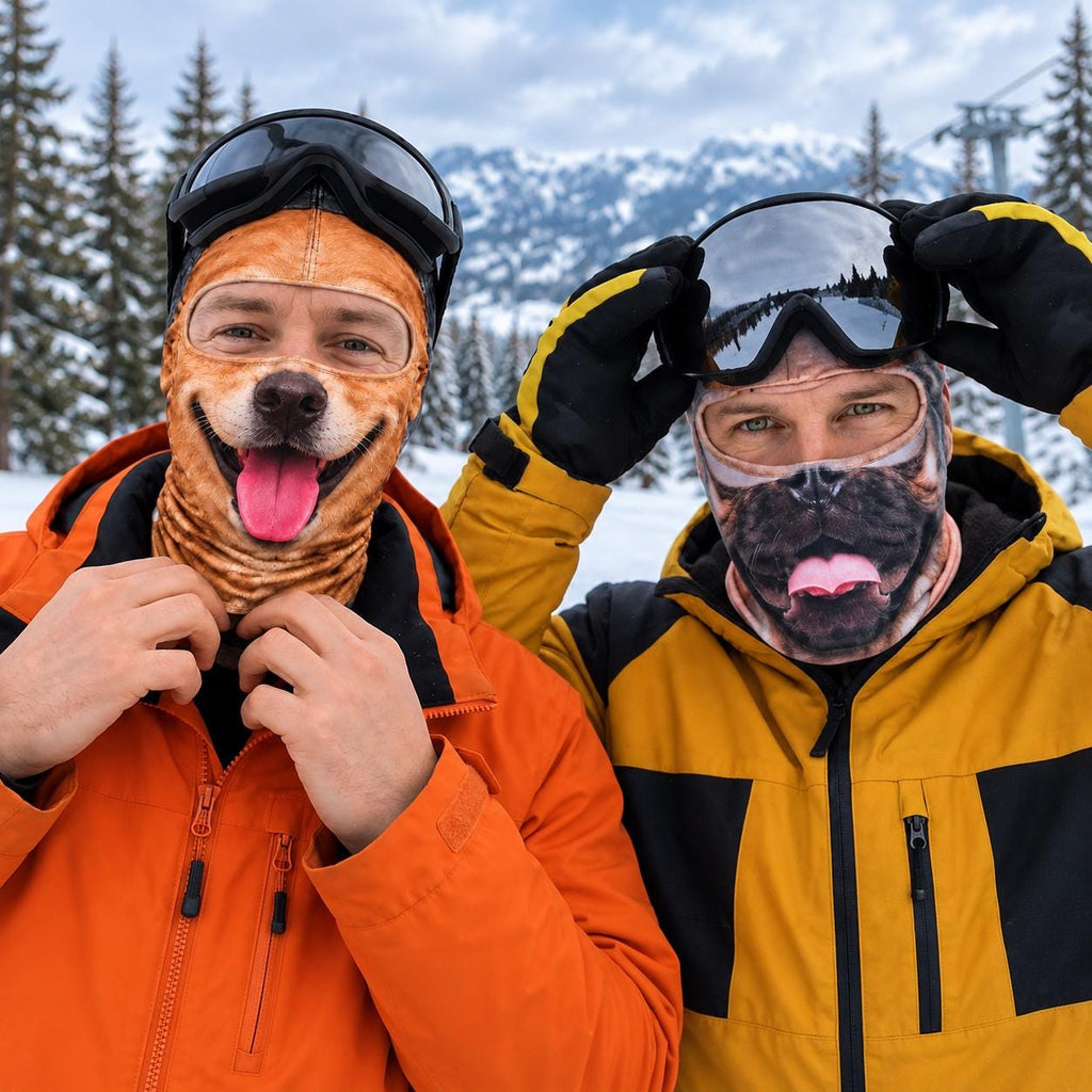 Custom Pet Face Ski Mask, Personalized Dog Balaclava for Ski Lovers, Novelty Winter Face Covering, Funny Snowboarding Gift, Ski Trip Gift