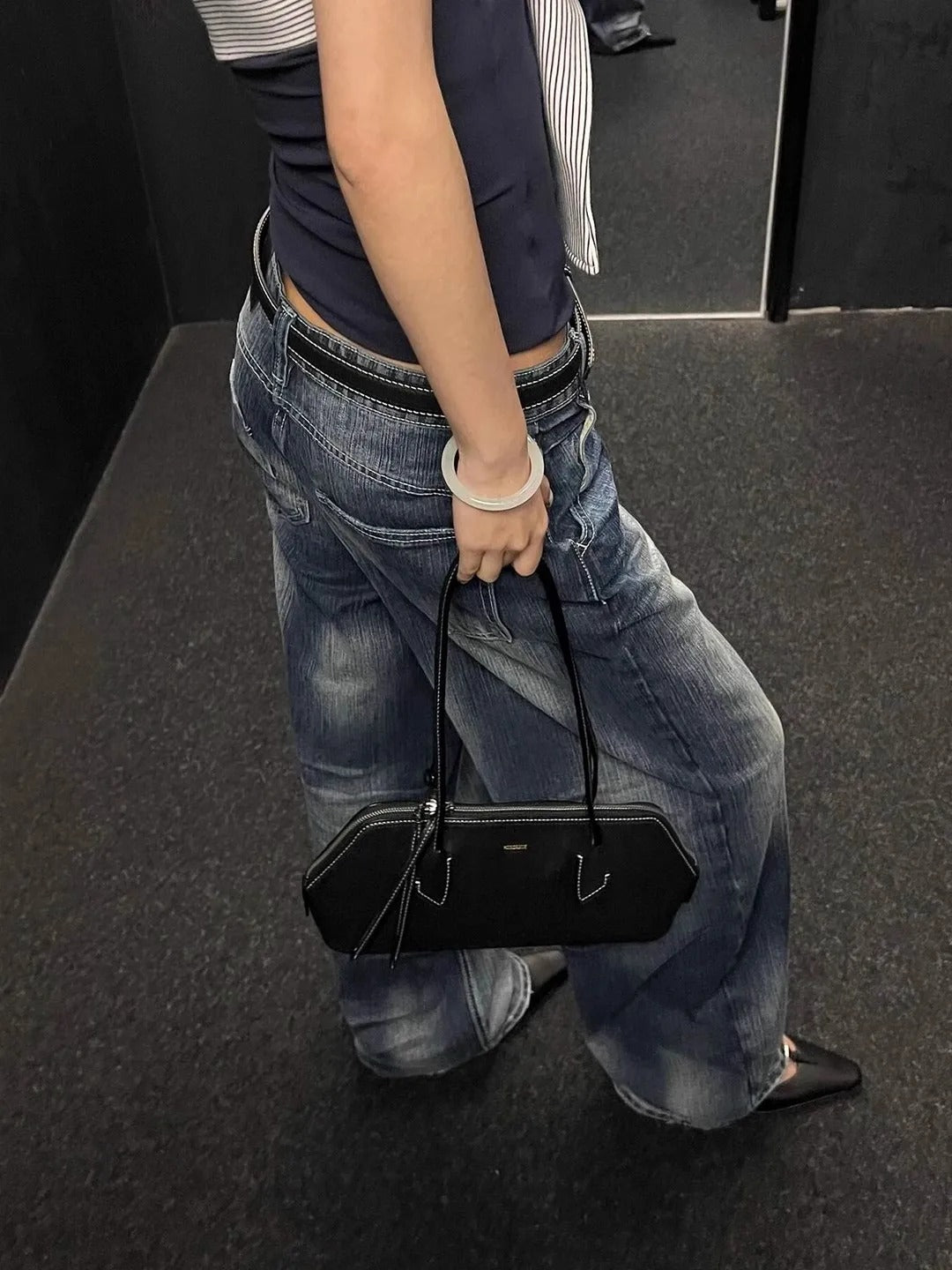 Vintage Wide-Leg Jeans Women's Loose-Fit High-Waisted Slimming Casual Straight-Leg Long Pants