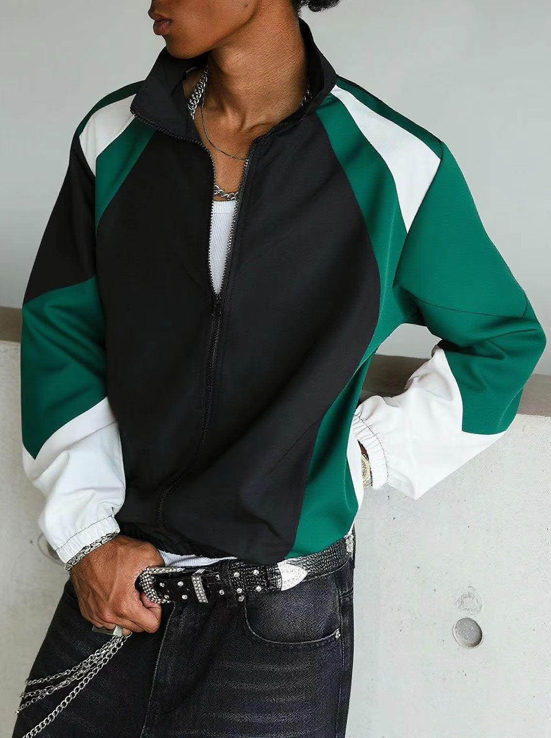 Men's color-blocked jacket, lightweight, casual, travel, windproof and wear-resistant, high-quality fabric, boyfriend gift