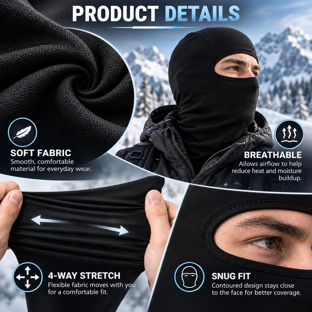 Funny Animal Face Balaclava Set, Winter Ski Mask, Couple Costume Gift