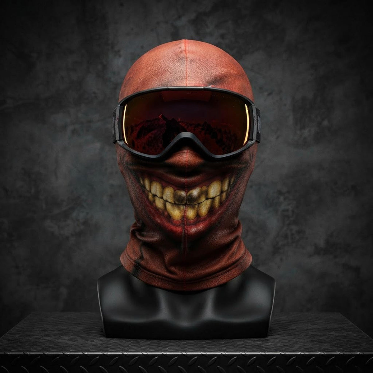 Funny Creepy Smile Balaclava Face Mask, Ski Mask for Men, Snowboard Winter Face Cover, Novelty Outdoor Mask, Unique Gift shown in an AI-generated listing photo