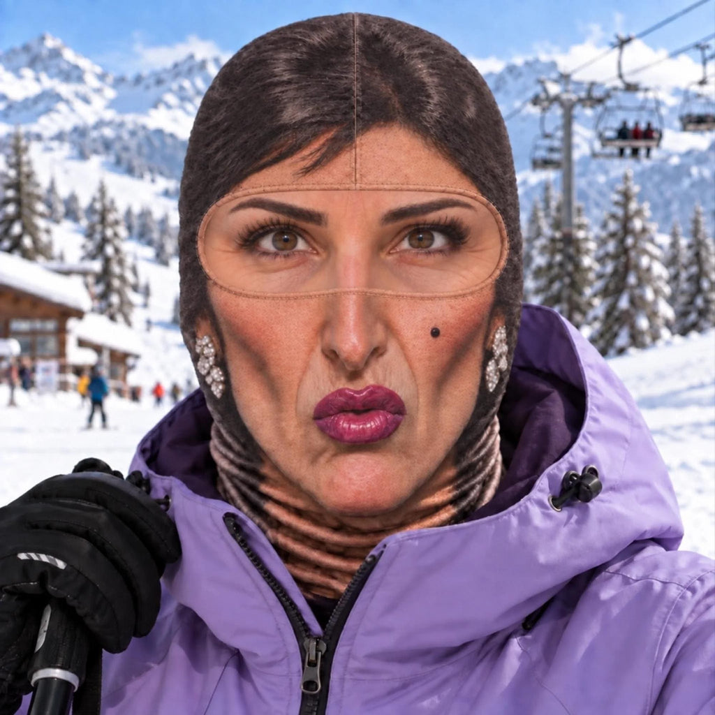 Personalized Funny Face Ski Mask, Custom Photo Balaclava, Funny Ski Lover Gift, Novelty Snowboarding Mask, Ski Trip Gift
