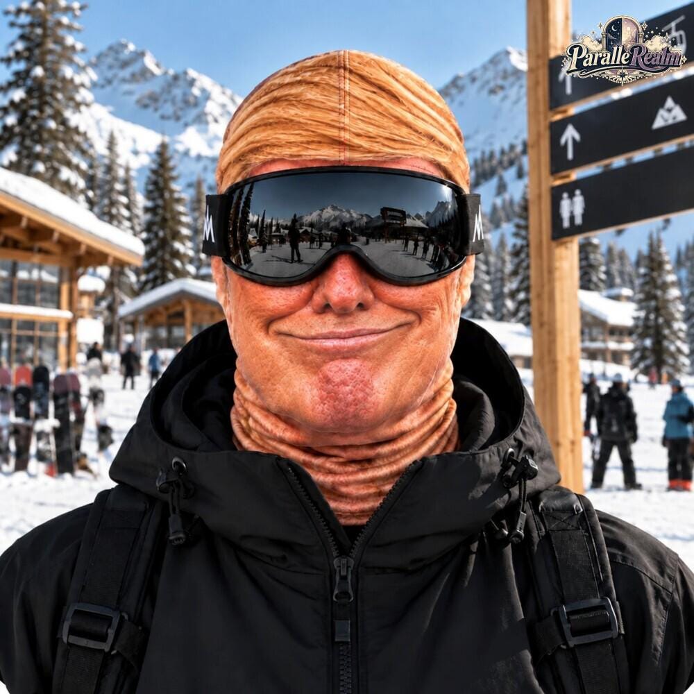 Trump Face Ski Mask, Funny Trump Winter Face Cover, Novelty Snowboard Mask, Funny Full Head Ski Costume, Winter Gift