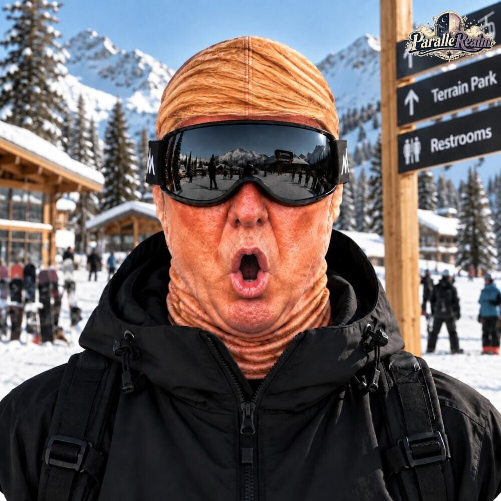 Trump Face Ski Mask, Funny Trump Winter Face Cover, Novelty Snowboard Mask, Funny Full Head Ski Costume, Winter Gift