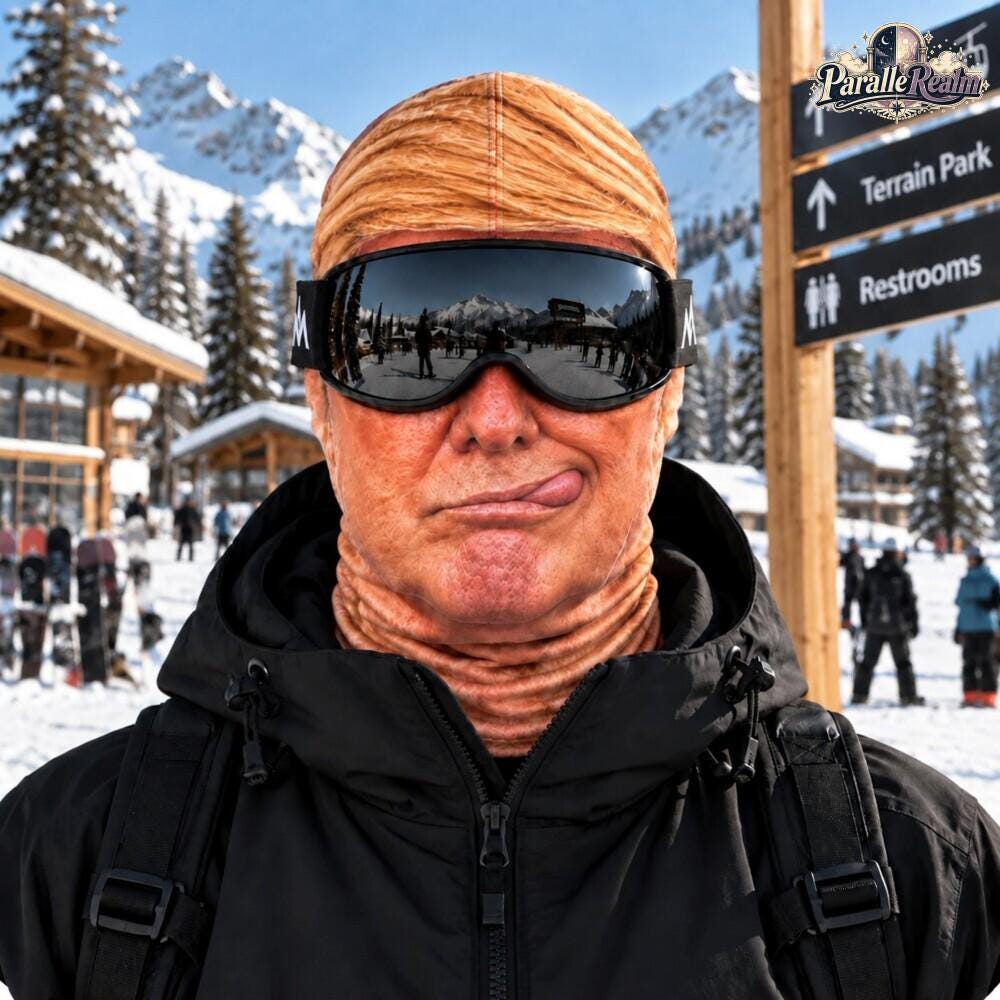 Trump Face Ski Mask, Funny Trump Winter Face Cover, Novelty Snowboard Mask, Funny Full Head Ski Costume, Winter Gift