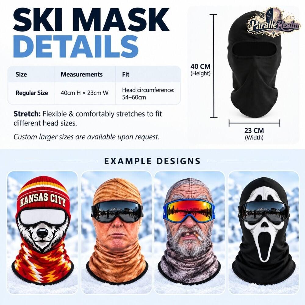Trump Face Ski Mask, Funny Trump Winter Face Cover, Novelty Snowboard Mask, Funny Full Head Ski Costume, Winter Gift