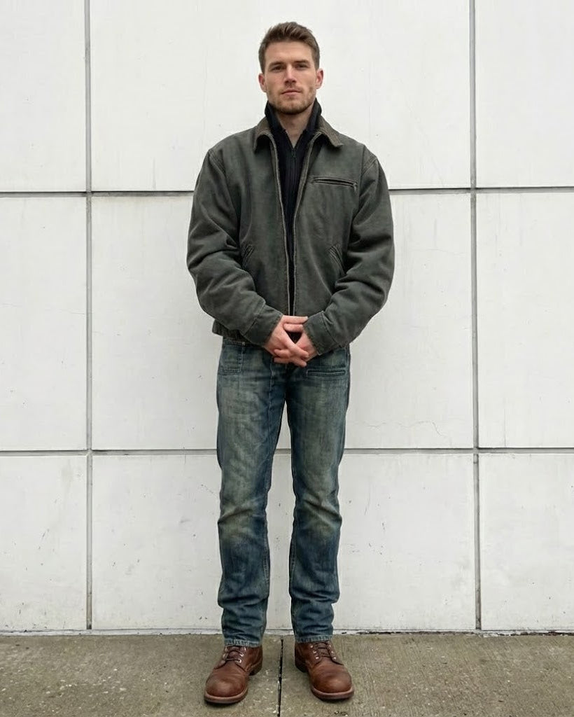 Moss Green Jacket - Boxy Form