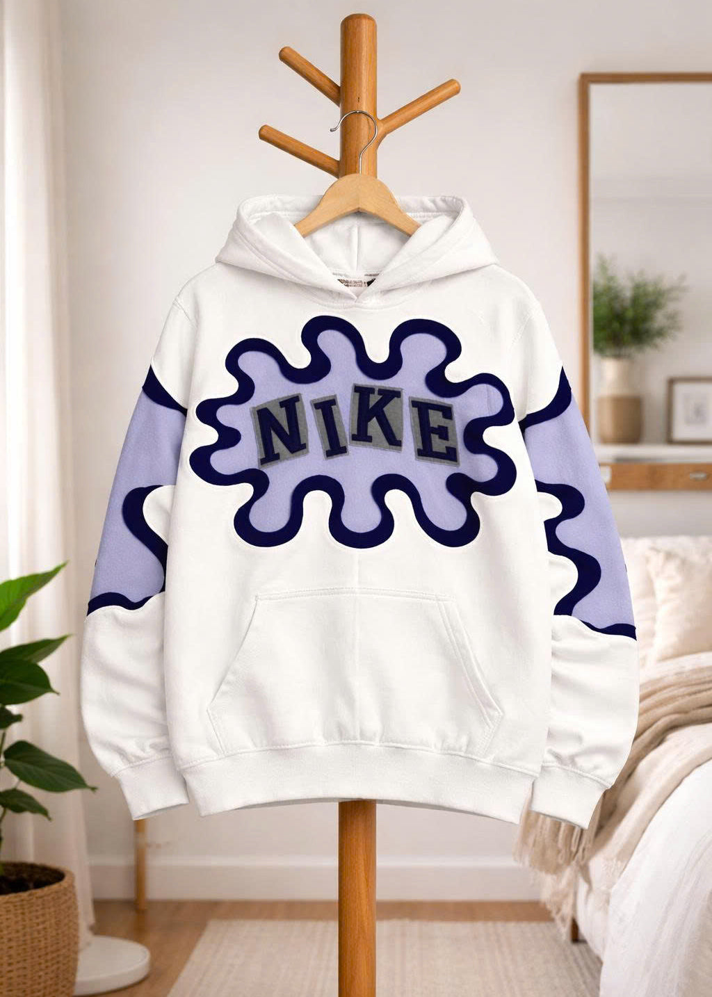 Upcycled Hoodie Sweatshirt, Reworked Street Style, Handmade Unisex Clothing