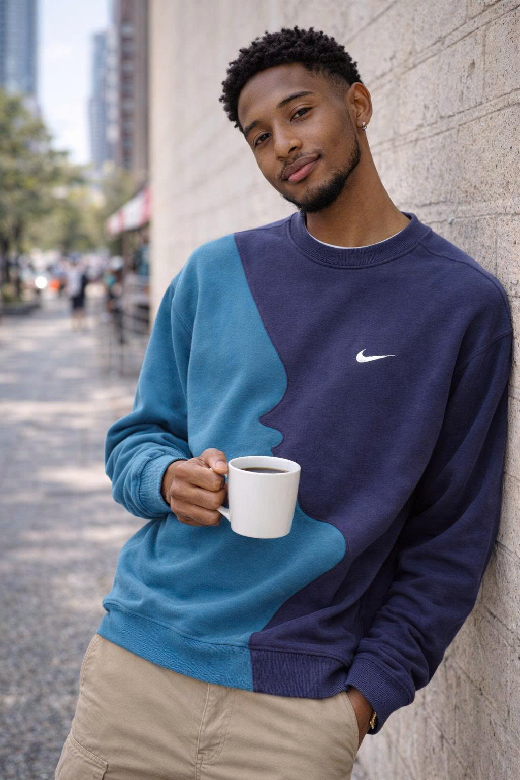 Upcycled Hoodie Sweatshirt, Reworked Street Style, Handmade Unisex Clothing