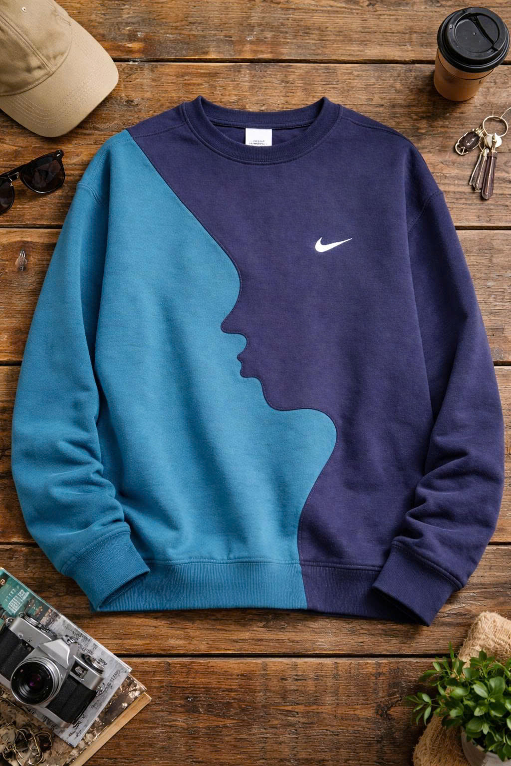 Upcycled Hoodie Sweatshirt, Reworked Street Style, Handmade Unisex Clothing